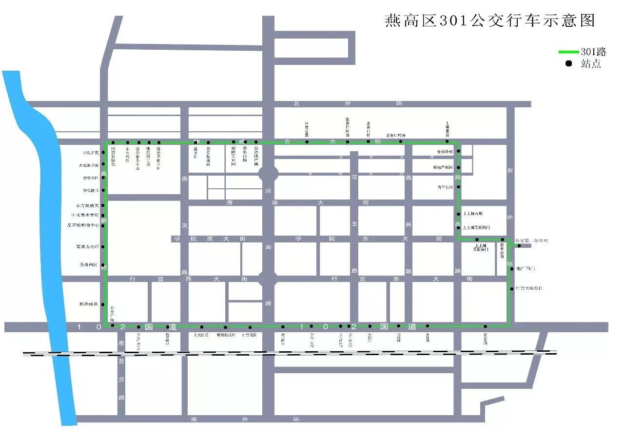 燕郊公交车线路图高清图片